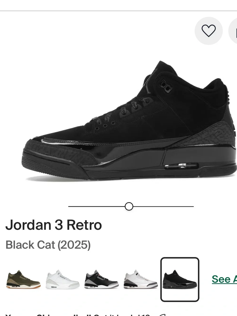 Air Jordan 3 Retro Black Cat Men's Size 8.5 Sneakers Like New!!